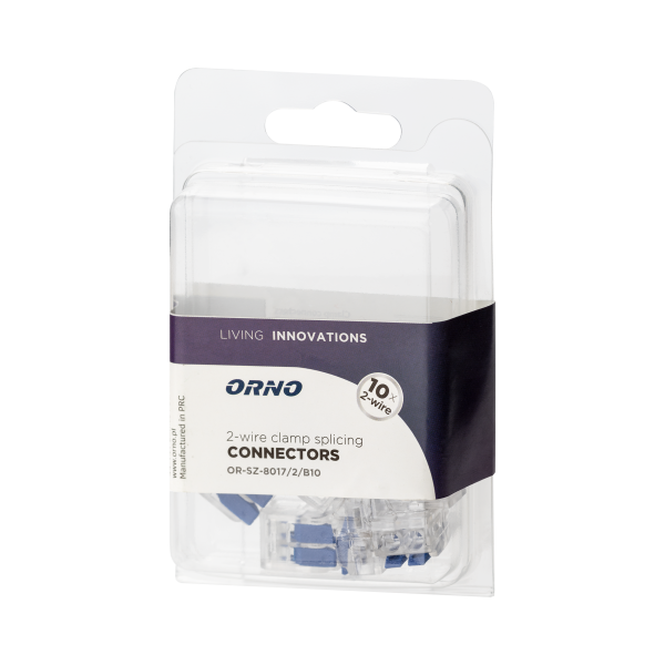 2-wire clamp splicing connector; for wire 0.75-4mm²; IEC 450V/32A, blister pack 10 pcs.