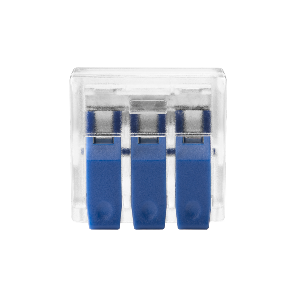 3-wire clamp splicing connector; for wire 0.75-4mm²; IEC 450V/32A, blister pack 6 pcs.