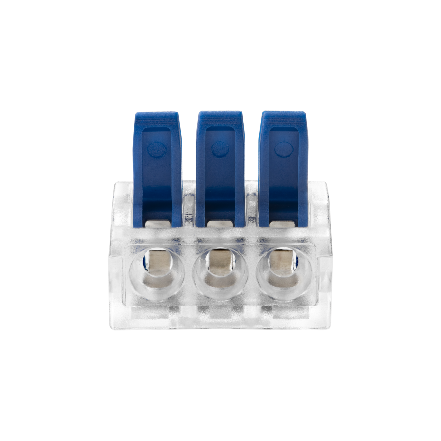 3-wire clamp splicing connector; for wire 0.75-4mm²; IEC 450V/32A, 100 pcs.