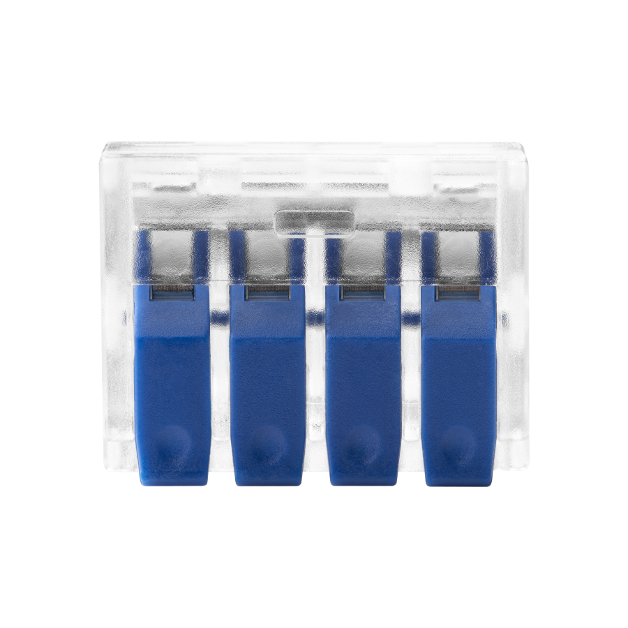 4-wire clamp splicing connector; for wire 0.75-4mm²; IEC 450V/32A, blister pack 4 pcs.