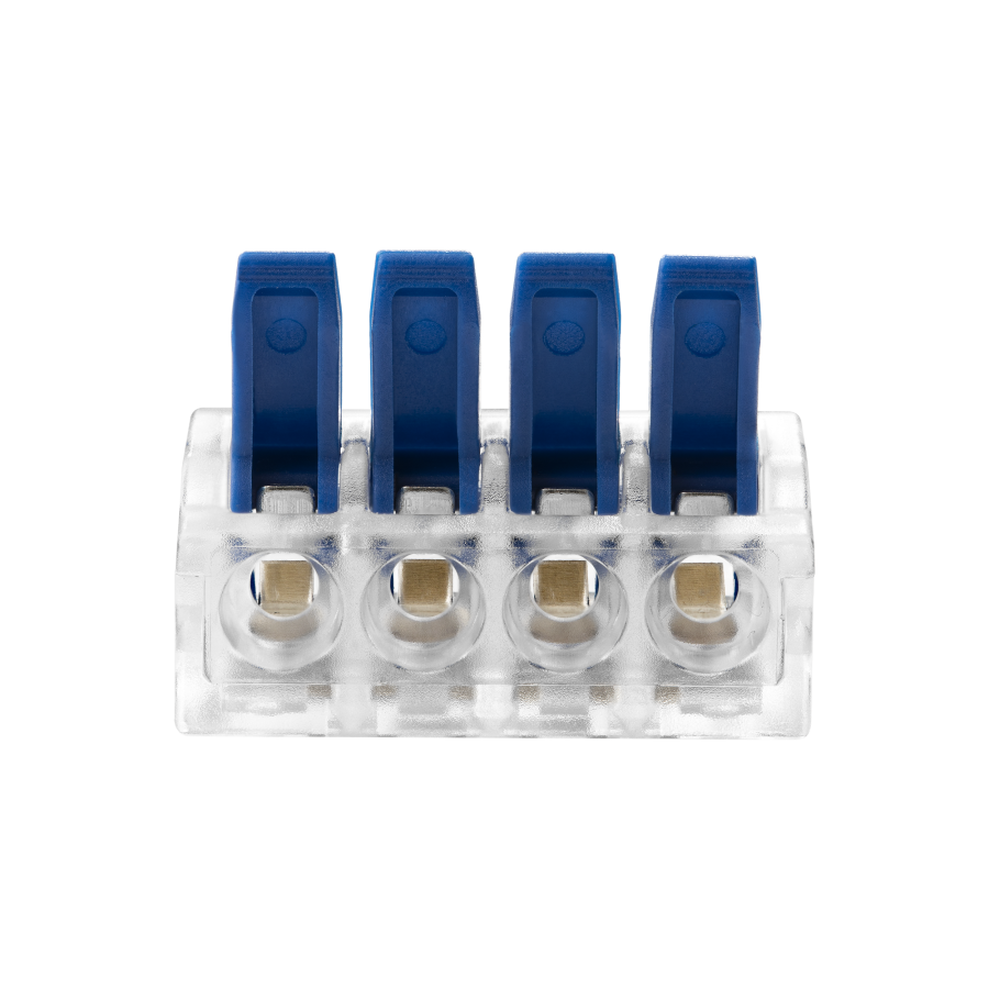 4-wire clamp splicing connector; for wire 0.75-4mm²; IEC 450V/32A, blister pack 4 pcs.