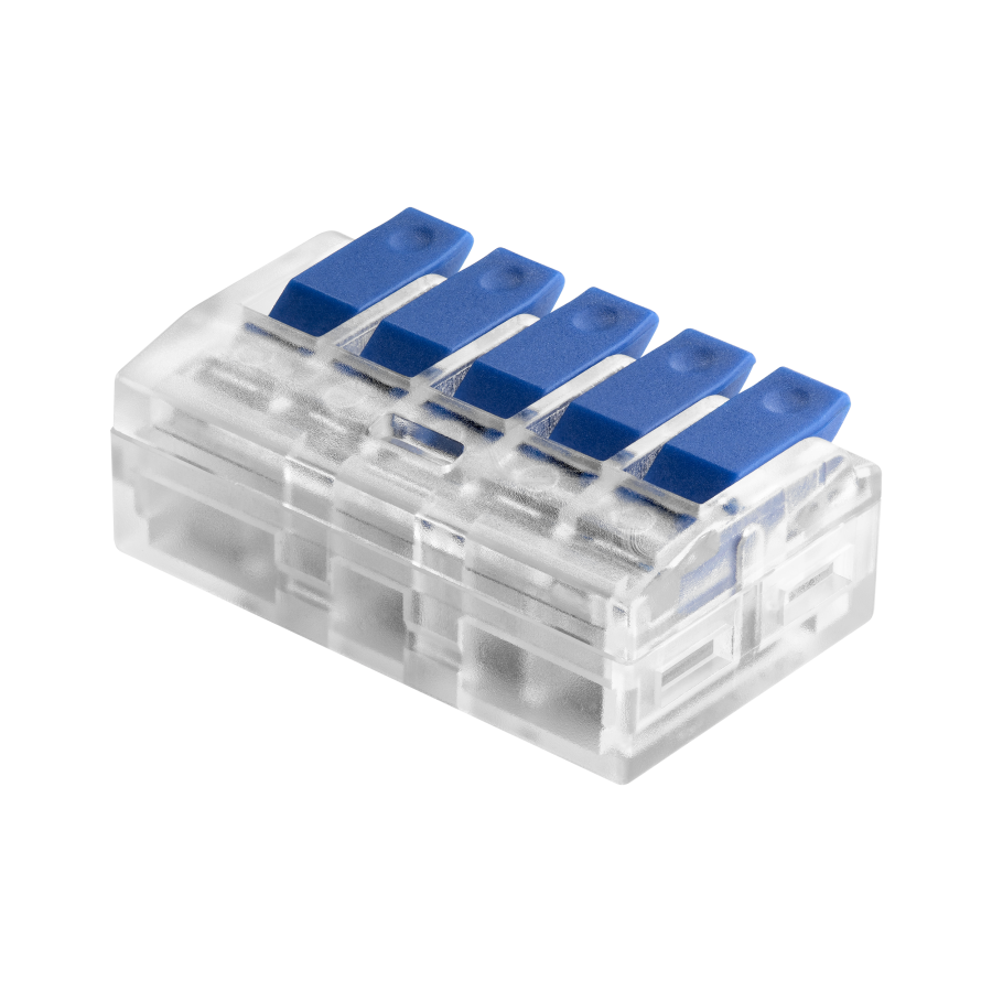 5-wire clamp splicing connector; for wire 0.75-4mm²; IEC 450V/32A, blister pack 4 pcs.