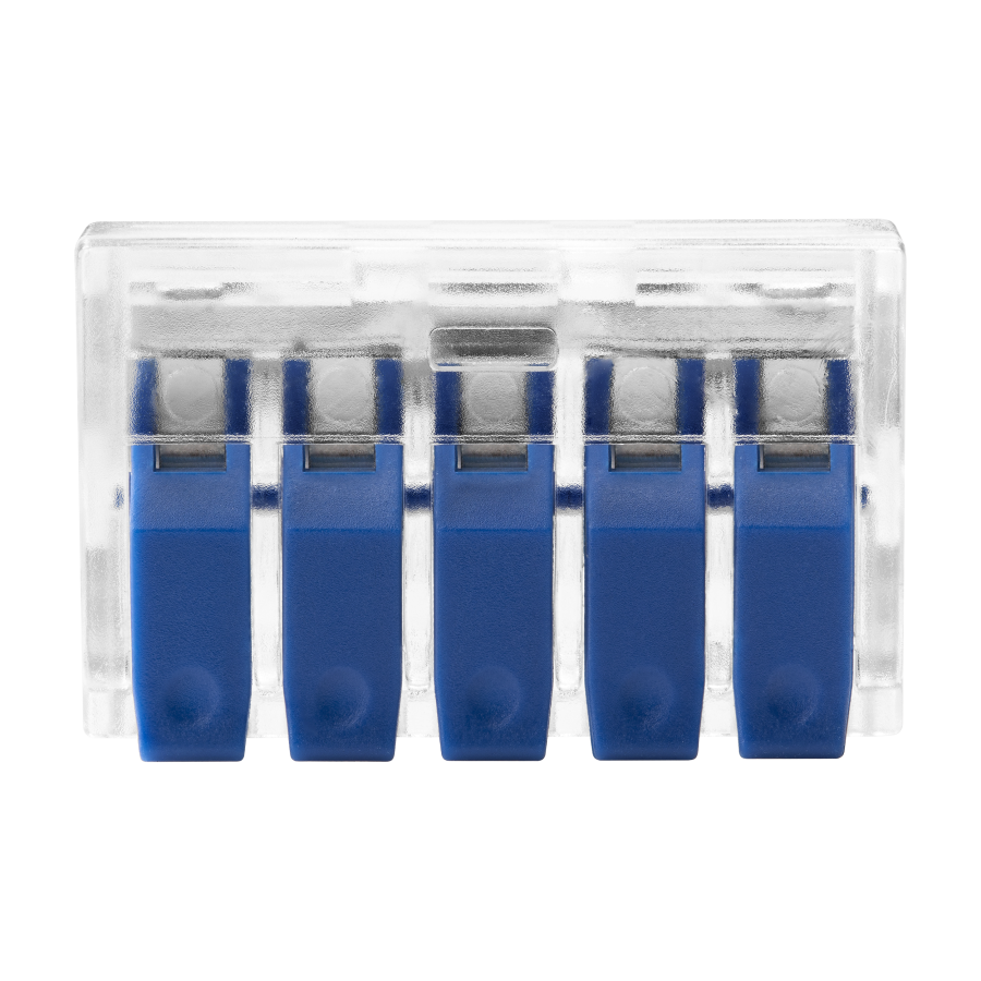 5-wire clamp splicing connector; for wire 0.75-4mm²; IEC 450V/32A, 50 pcs.