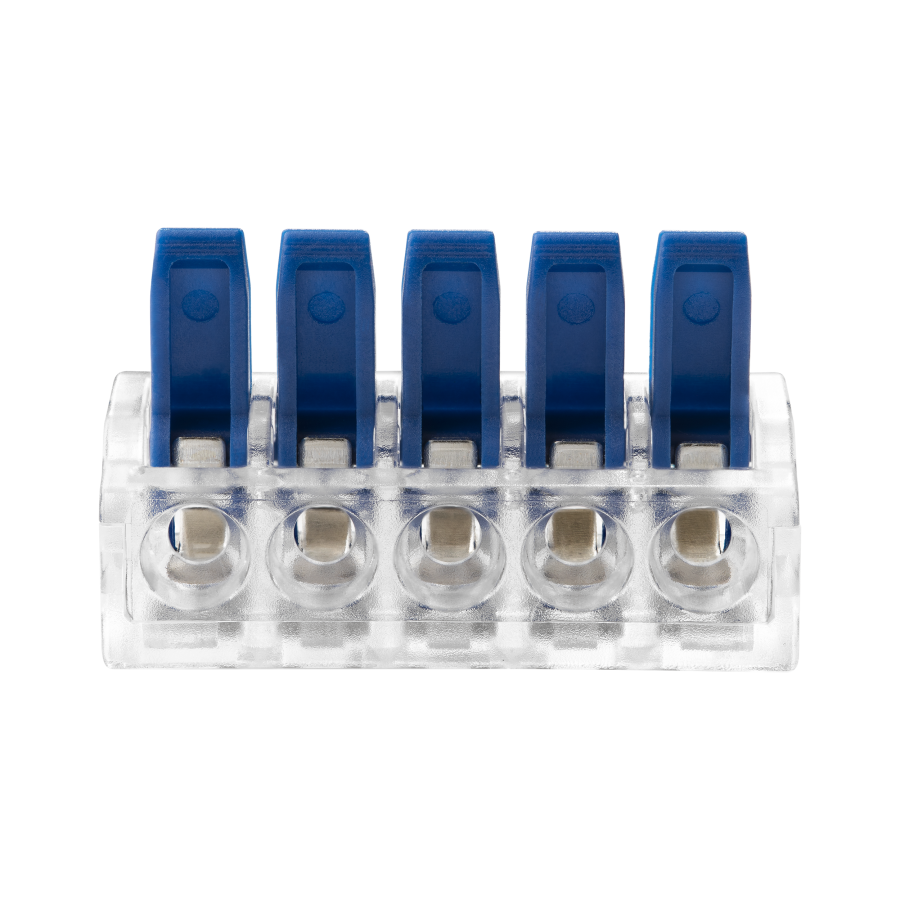5-wire clamp splicing connector; for wire 0.75-4mm²; IEC 450V/32A, 50 pcs.