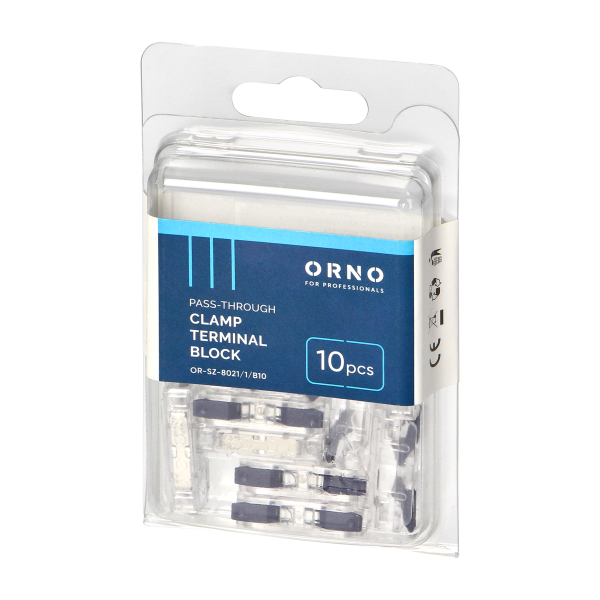 Złączka instalacyjna zaciskowa 1-przewodowa, dwustronna; na dowolny przewód 0,75-4mm²; IEC 250V/32A; blister 10 szt.