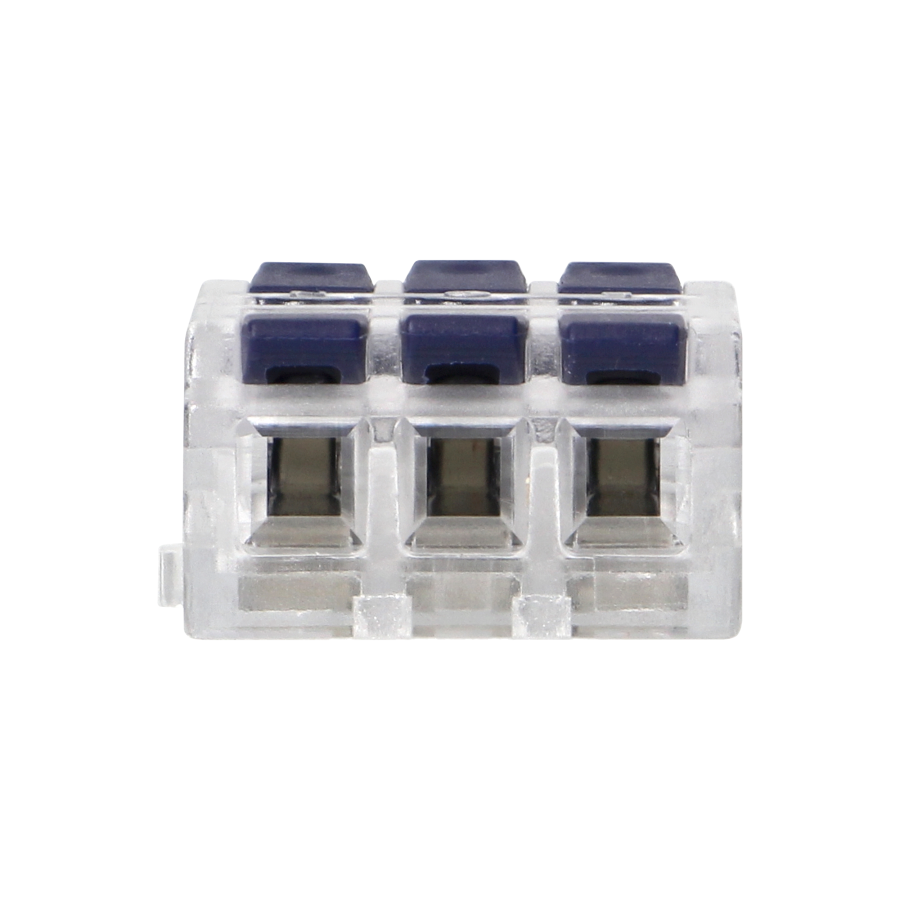 3-wire clamp splicing connector, double-sided; for any 0,75-4mm² wire; IEC 250V/32A; 50 pcs