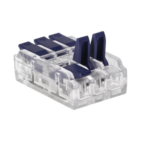 Złączka instalacyjna zaciskowa 3-przewodowa, dwustronna; na dowolny przewód 0,75-4mm²; IEC 250V/32A; 50 szt.