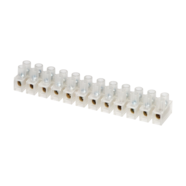 12 track ECO brass busbar, max. 4mm2, PE, 10 pcs