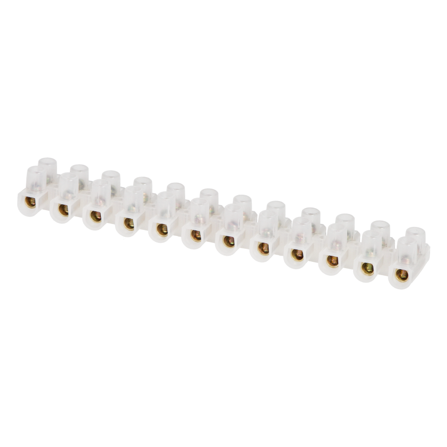 12 track ECO brass busbar, max. 16mm2, PE, 10 pcs