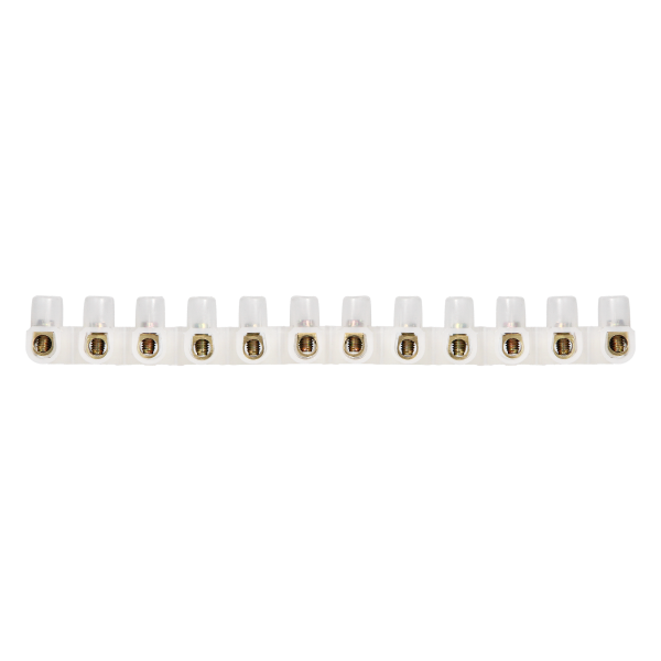 12 track ECO brass busbar, max. 16mm2, PE, 10 pcs