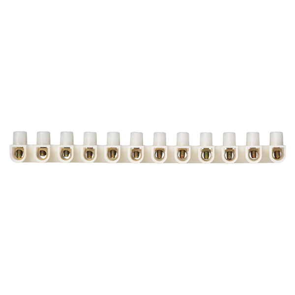 12 track PRO brass busbar, max.10mm2, PA UL94-V1