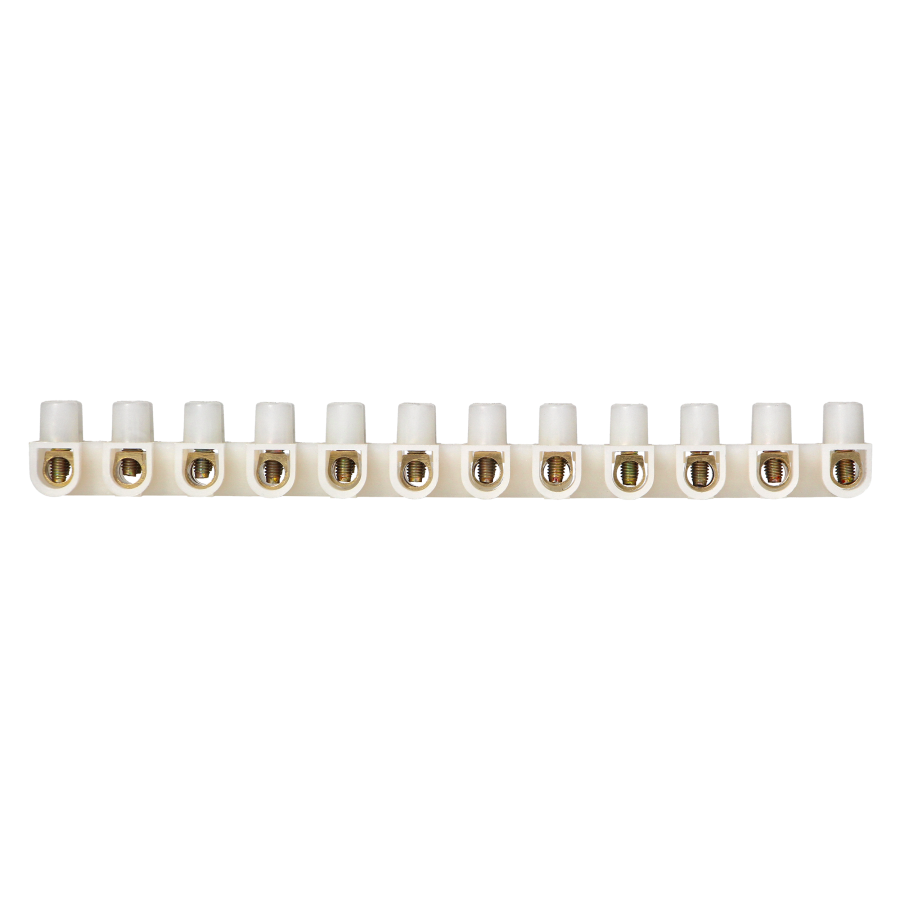 12 track PRO brass busbar, max.10mm2, PA UL94-V1, 10 pcs