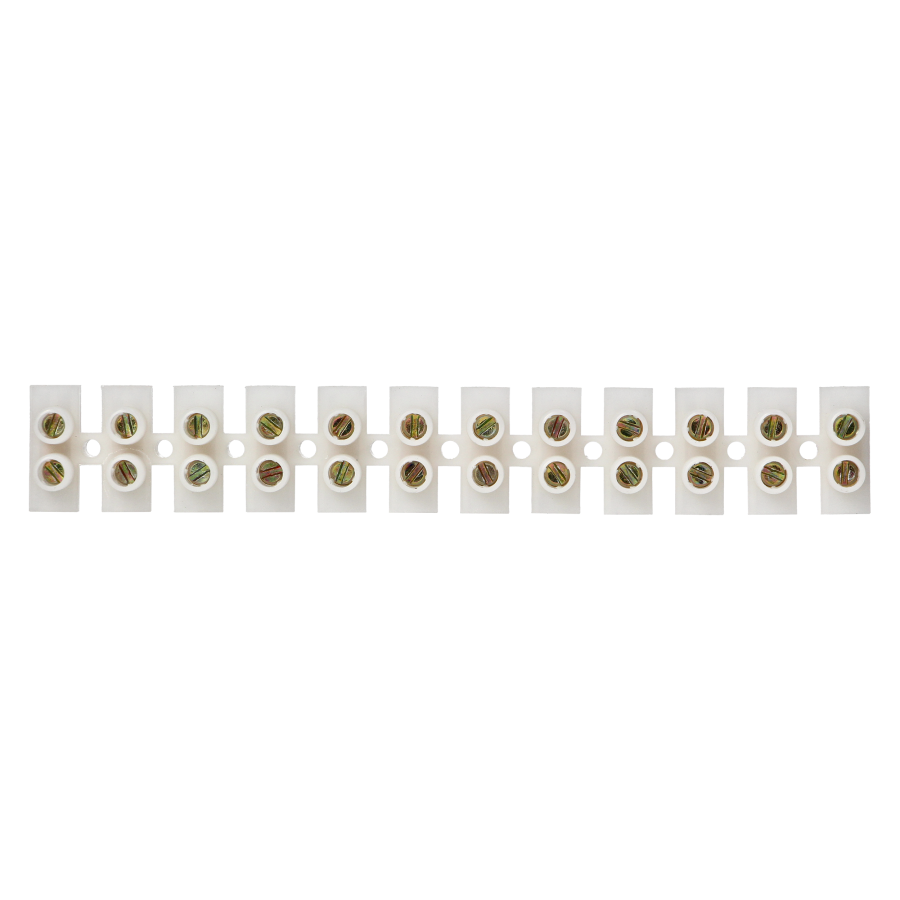 12 track PRO brass busbar, max.10mm2, PA UL94-V1, 10 pcs