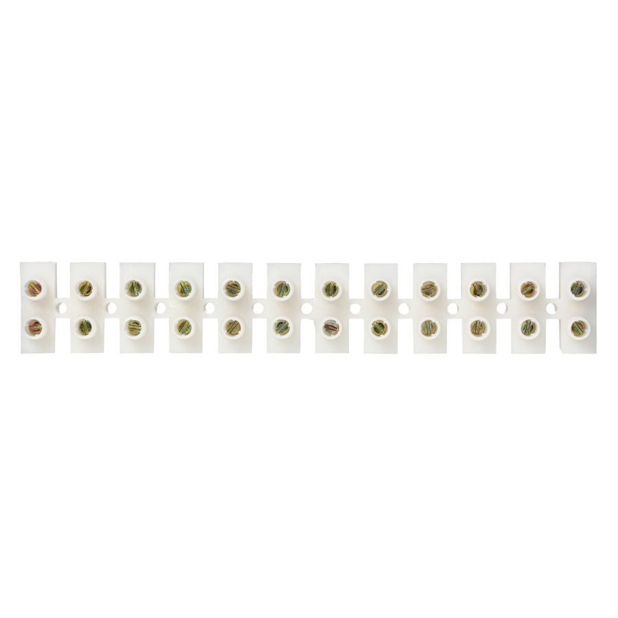 12 track PRO brass busbar, max.25mm2, PA UL94-V1, 10 pcs