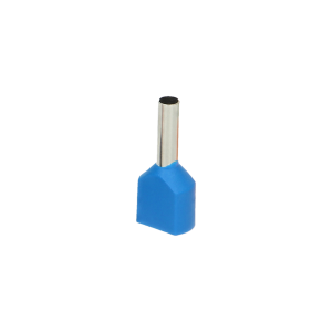 Tulejka izolowana podwójna, przekrój maksymalny 0,75mm², długość miedzianej tulejki 8mm, 100 sztuk.