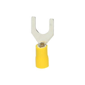 Insulated spade terminal, max. section 6mm², spade for M6 screw, 25 pcs in blister pack