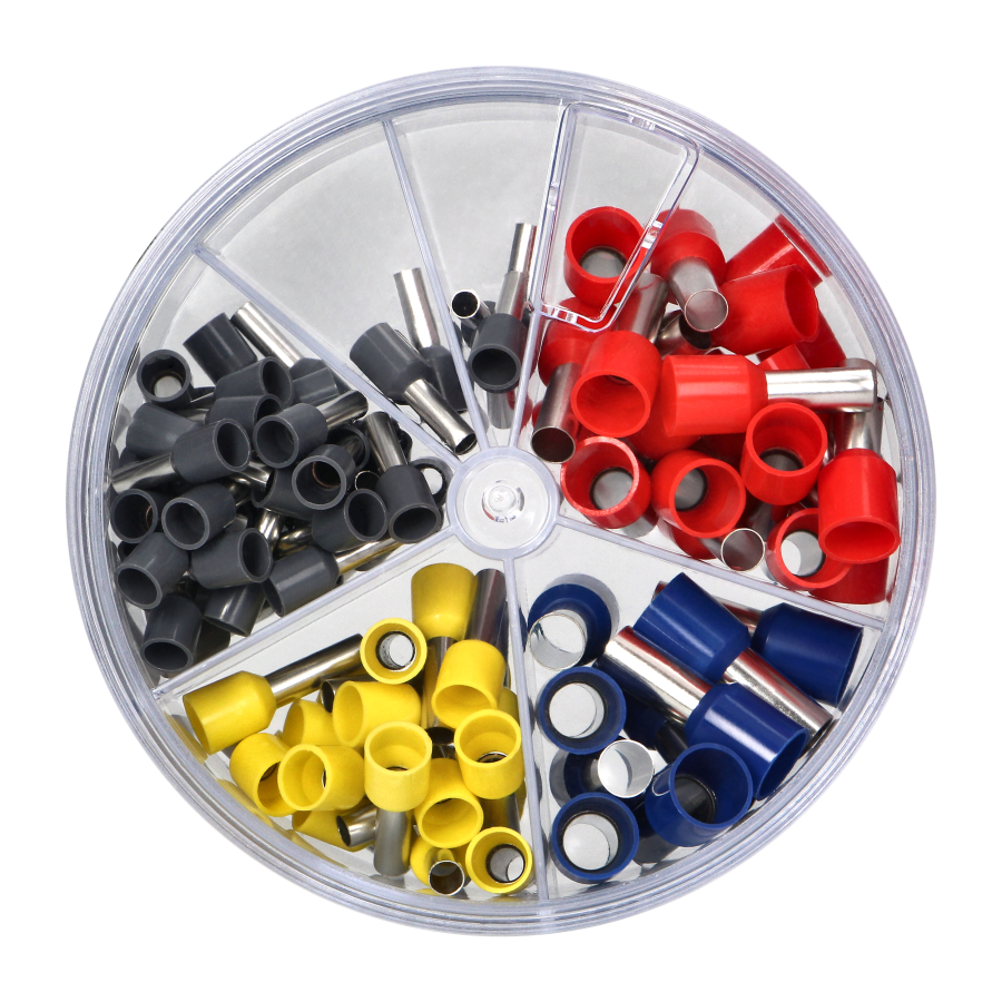 Zestaw tulejek 100 szt. 50-4mm² ; 20 - 6mm²; 20 - 10mm² ; 10 - 16mm²