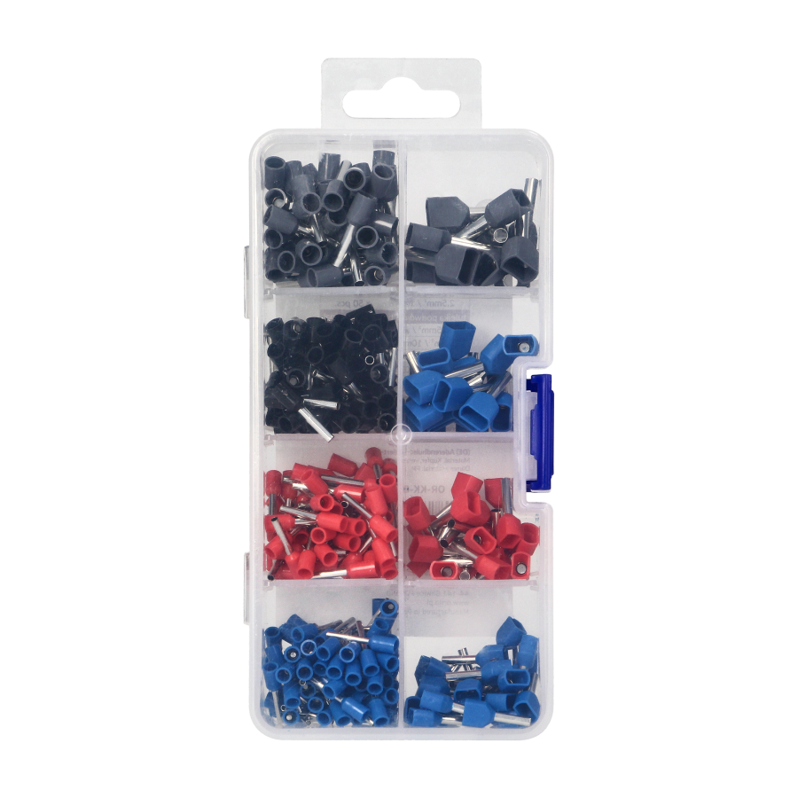 Zestaw końcówek kablowych, tulejki 350 szt.