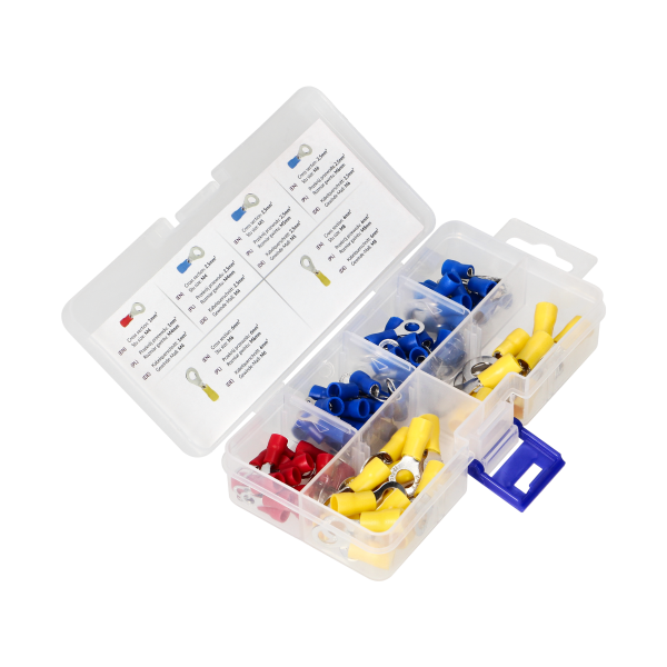 Set of cable end terminals with ring, 120 pcs. Set of cable end terminals with ring, 120 pcs.