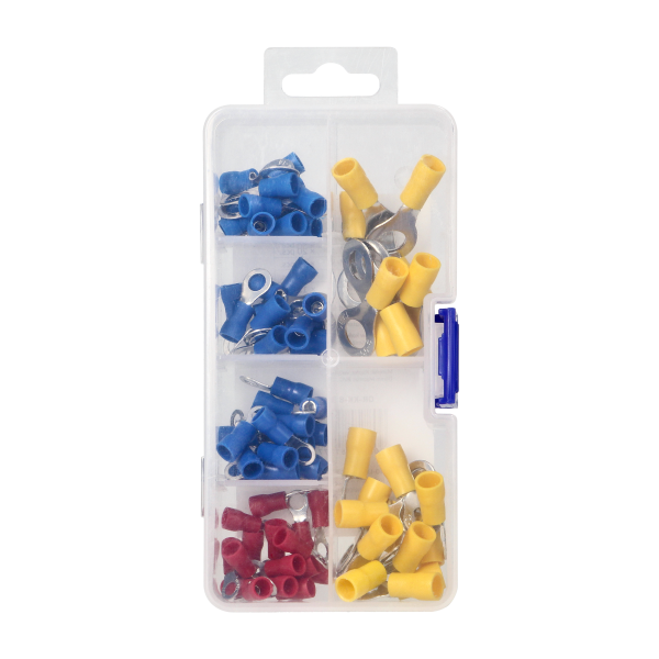 Set of cable end terminals with ring, 120 pcs. Set of cable end terminals with ring, 120 pcs.