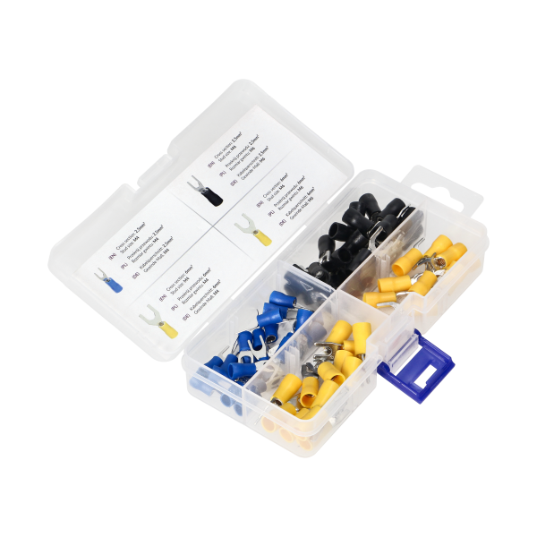 Set of cable end terminals with spade, 95 pcs. Set of cable end terminals with spade, 95 pcs.