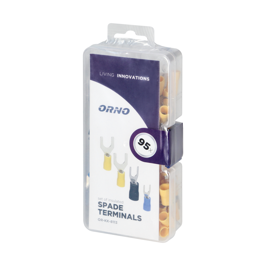 Set of cable end terminals with spade, 95 pcs.
