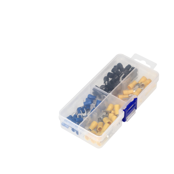 Set of cable end terminals with spade, 95 pcs. Set of cable end terminals with spade, 95 pcs.