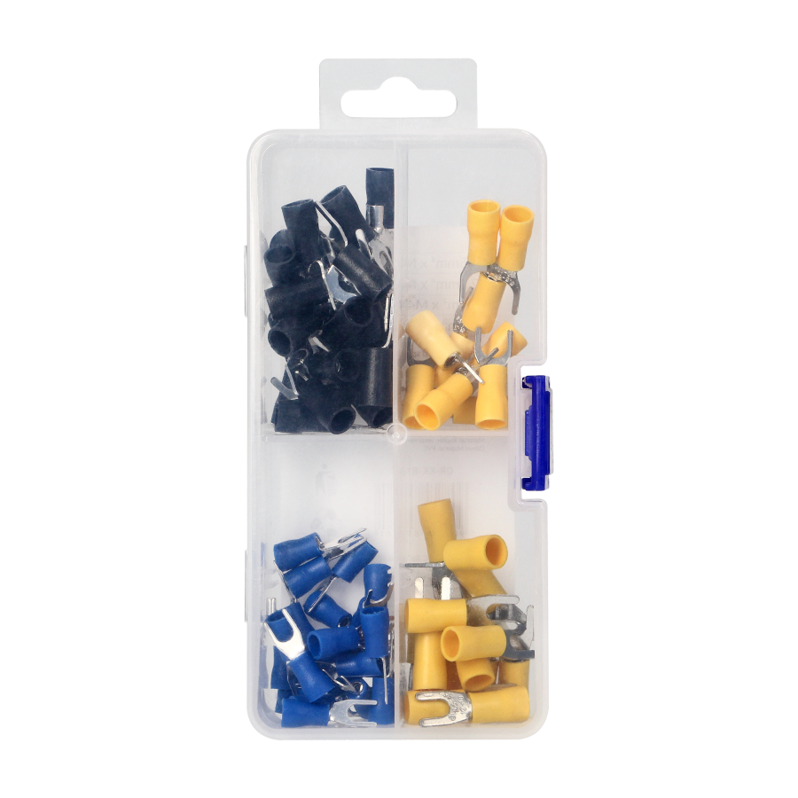 Set of cable end terminals with spade, 95 pcs.