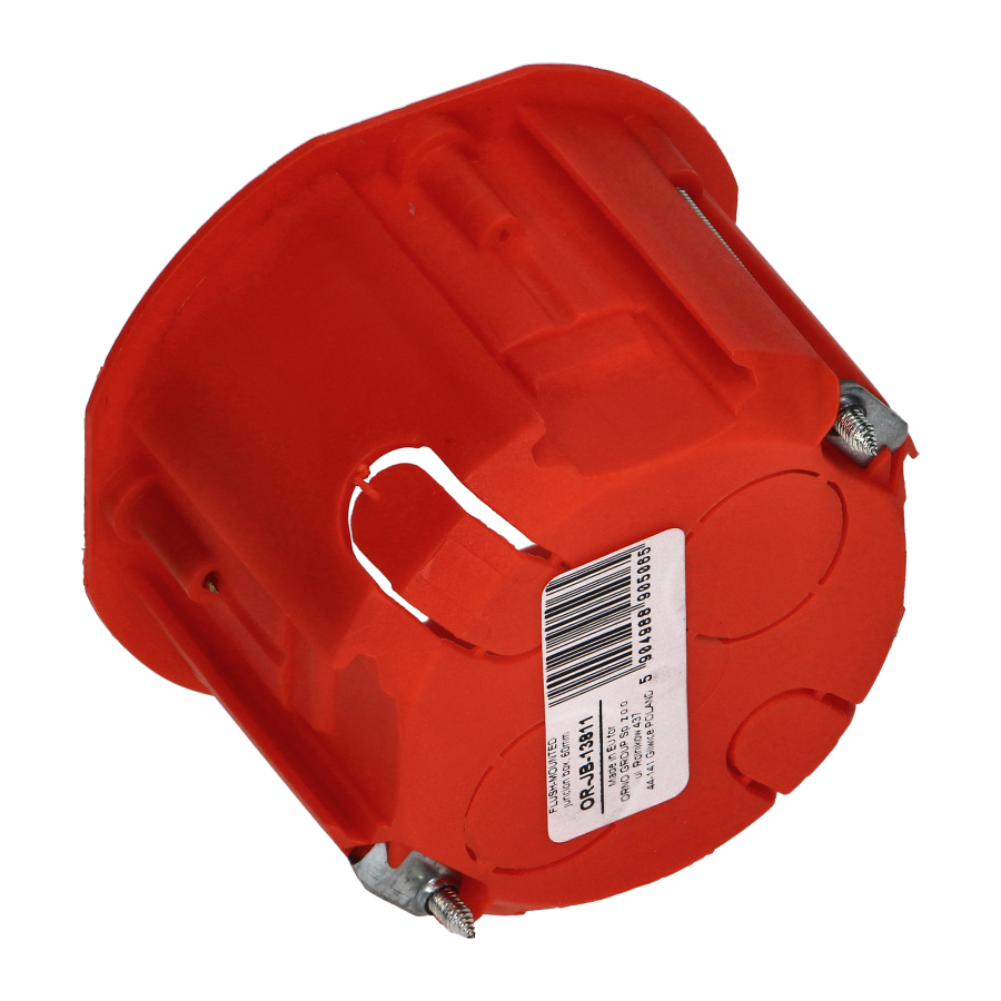 Flush-mounted junction box for plasterboard walls - 60 mm, shallow, 50 pcs.