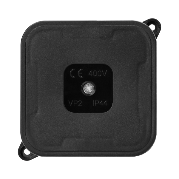 Surface-mounted junction box ECO IP44 400V 4 rubber glands 85x85x35mm black, 60 pcs