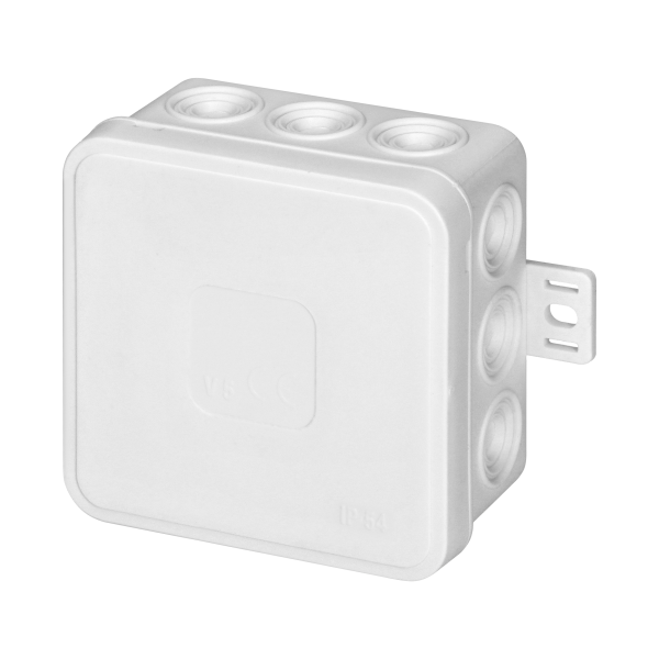Puszka n/t CLICK, IP54, 12 przepustów, 75x75x41mm, biała, 66 szt.