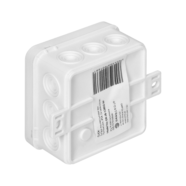 Puszka n/t CLICK, IP54, 12 przepustów, 75x75x41mm, biała, 66 szt.