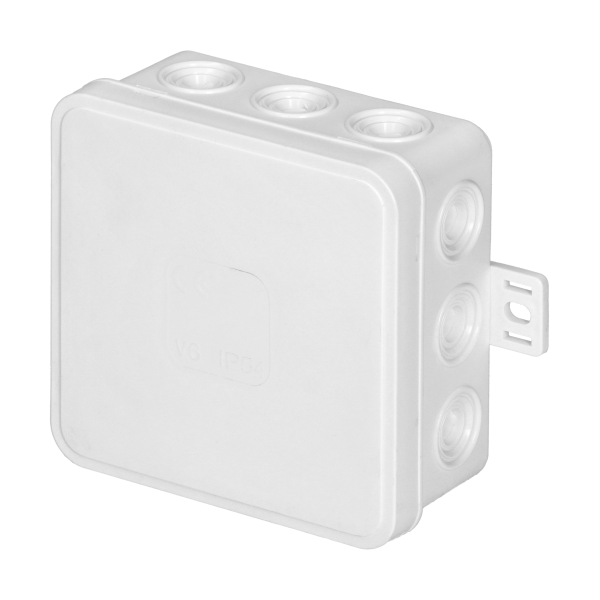 Surface-mounted junction box CLICK IP54 12 cable entries 85x85x41mm white
