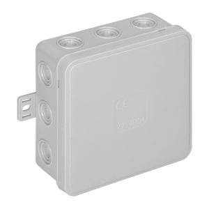 Surface-mounted junction box CLICK IP54 12 cable entries 100x100x41mm grey