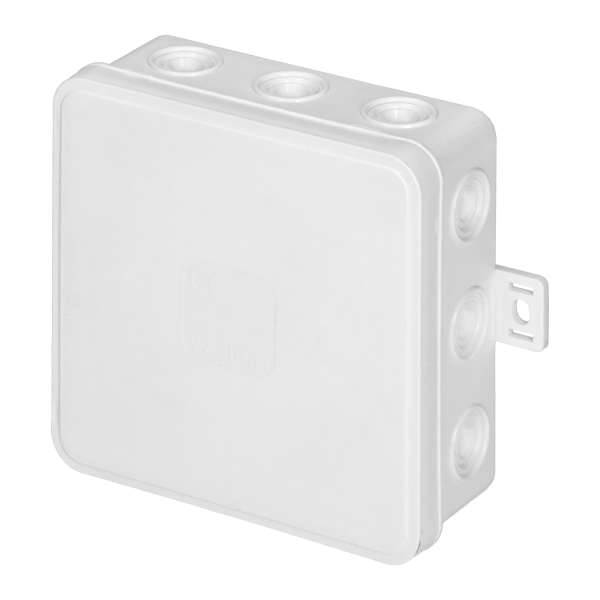 Surface-mounted junction box CLICK IP54 12 cable entries 100x100x41mm white