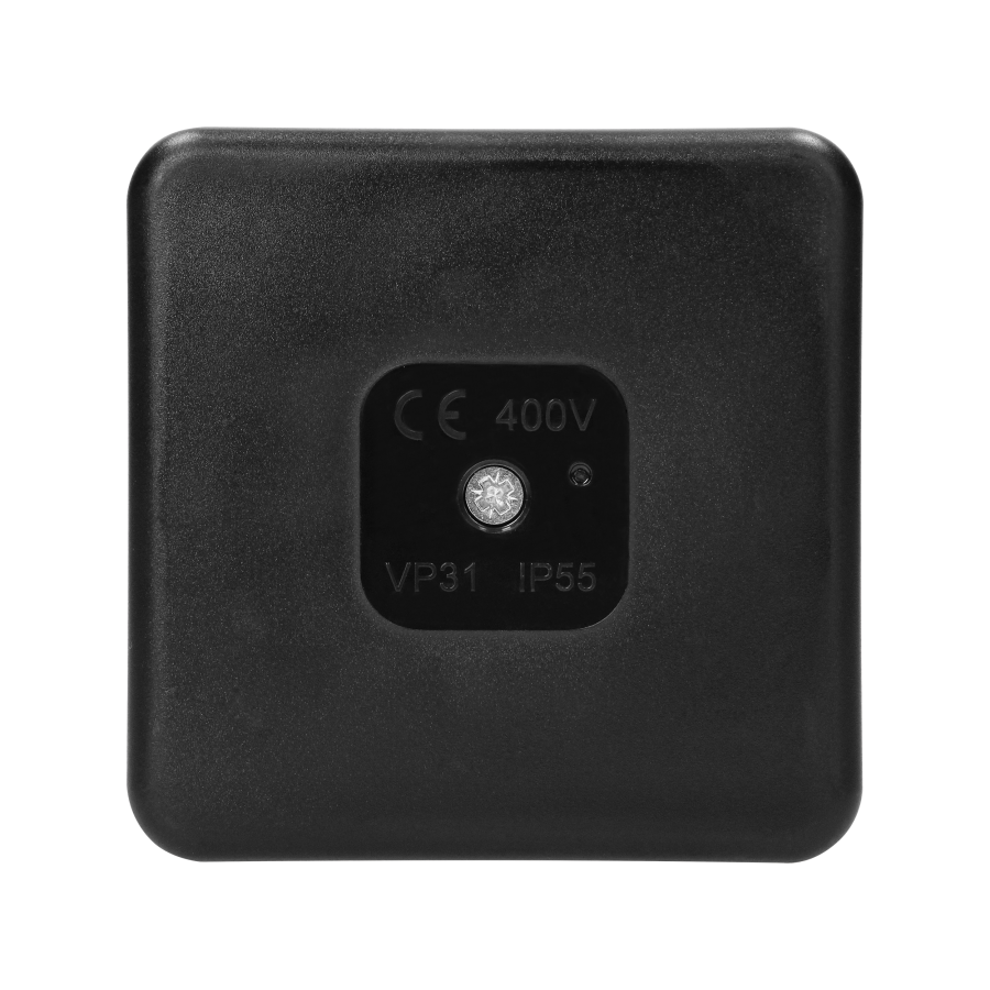 Surface-mounted junction box PRO IP55 400V 12 cable entries 85x85x37mm black