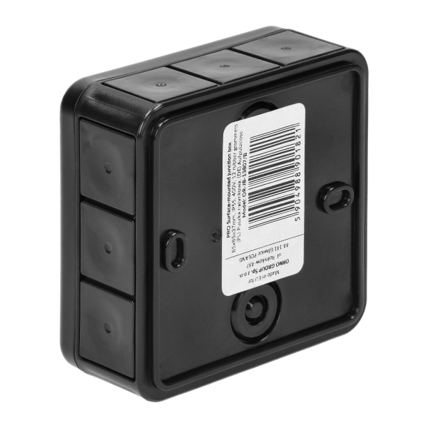 Surface-mounted junction box PRO IP55 400V 12 cable entries 85x85x37mm black