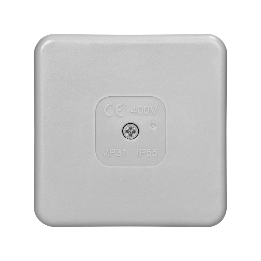 Surface-mounted junction box PRO IP55 400V 12 cable entries 85x85x37mm grey