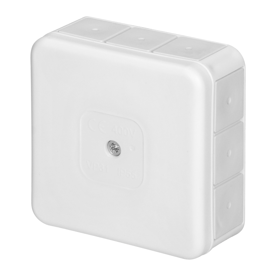 Surface-mounted junction box PRO IP55 400V 12 cable entries 85x85x37mm white