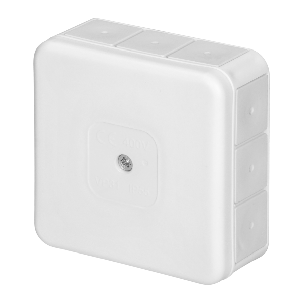 Surface-mounted junction box PRO IP55 400V 12 cable entries 85x85x37mm white