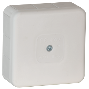 Puszka n/t PRO, IP55, 400V, 12 przepustów gumowych, 85x85x37mm, biała, 60 szt.