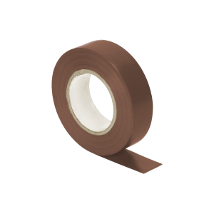 Taśma izolacyjna brązowa, uniepalniona, szerokość 19mm, grubość 0,13mm, 20m długości