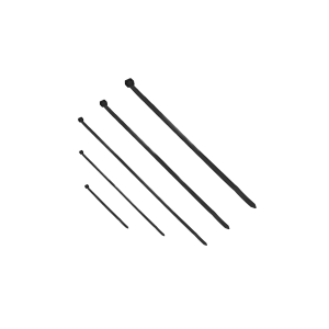 Cable ties set, 100 pcs, black color, UV-resistant