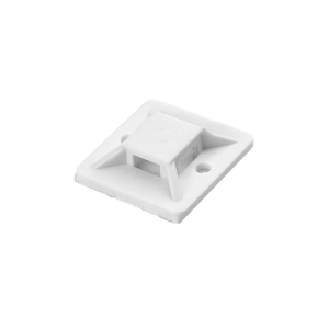 Uchwyt opaski kablowej, samoprzylepny, 30x30 mm, biały, 50 sztuk