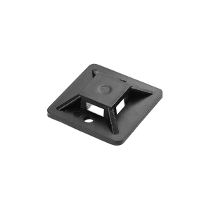 Uchwyt opaski kablowej, samoprzylepny, 30x30 mm, czarny, 50 sztuk