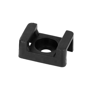 Uchwyt opaski kablowej, siodełkowy, przykręcany, 16x11 mm, otwór montażowy 3,2mm, czarny, 100 sztuk