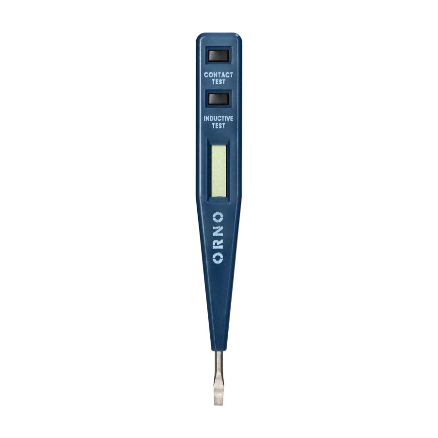 Electronic voltage tester 5in1, presence test, measurement, induction, continuity, DC polarity, blue color