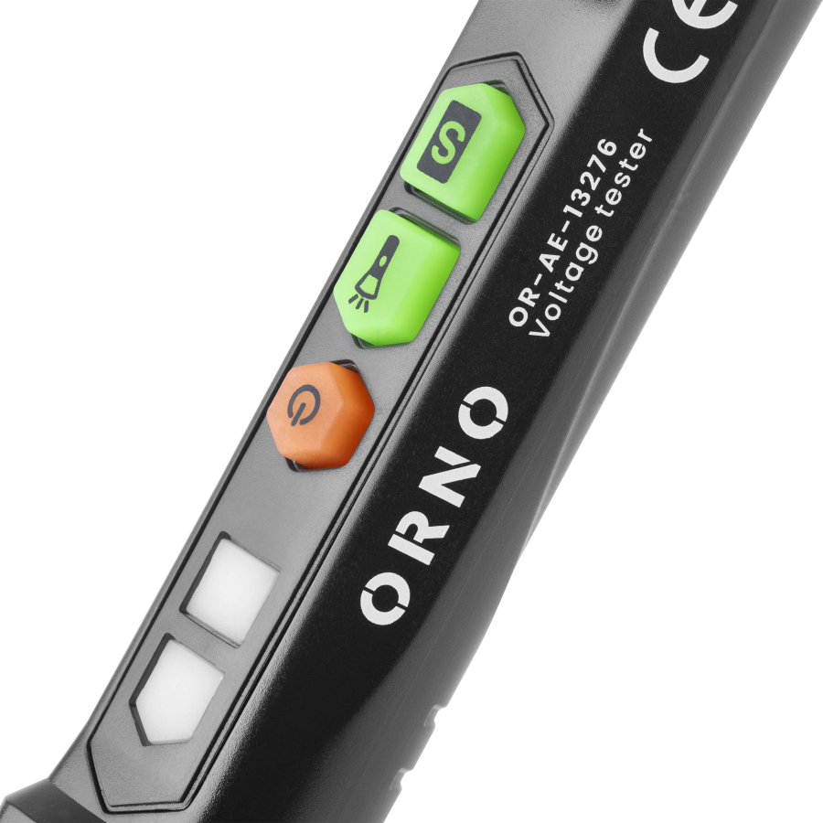 Inductive voltage tester with flashlight, 12-1000V, AC / DC, black