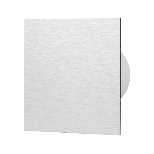 Metal panel for fans and grilles, brushed aluminum Metal panel for fans and grilles, brushed aluminum