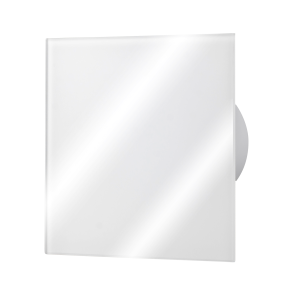 Glass panel for fans and grilles, white gloss